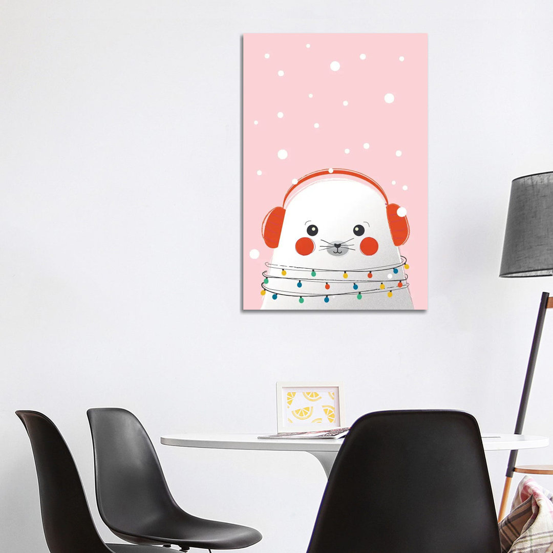 Weihnachtliche Tiere Niedliche Robbe von Show Me Mars - Gallery-Wrapped Canvas Giclée on Canvas