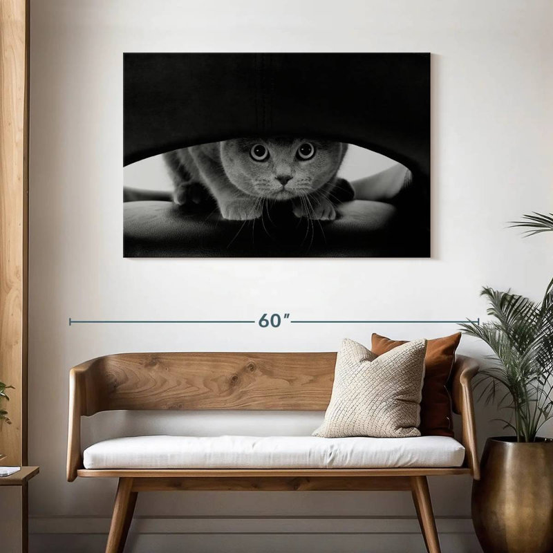 Brampt Peeking Cat, 30" H x 45" W