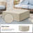 50,000 BTU Square/Rectangle Patio Concrete Propane Fire Pit Table in Off-White-1847988021