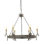 Veranda 6 - Light Candle Style Wagon Wheel Chandelier with Wrought Iron Accents