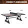 Barrington Coventry Indoor Ping Pong Table, 7-in-1 2-in-1 Dining Table with Metal Net