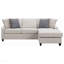 Canapé modulaire rembourré en forme de L Isla Platinum avec coussins