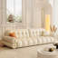 Coussin beige modulaire en similicuir-225020685