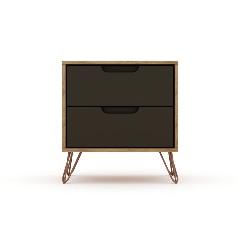 Rockefeller 20" Nightstand In  (Only Nightstand), Oak/Brown
