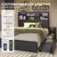 Platform Bed Frame With 4 Under‑Bed Storage Drawers, Storage Headboard With Pull Out Nightstands, Charging Station & Rgb Led Lights, No Box Spring Required-1139517461-1139517451
