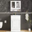 Ensemble de meuble-lavabo avec armoire à pharmacie avec miroir assorti, armoire de rangement moderne avec lavabo en céramique, armoire à pharmacie murale pour la salle de bain