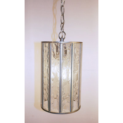Luminaire suspendu lanterne traditionnel en argent 1 lumière