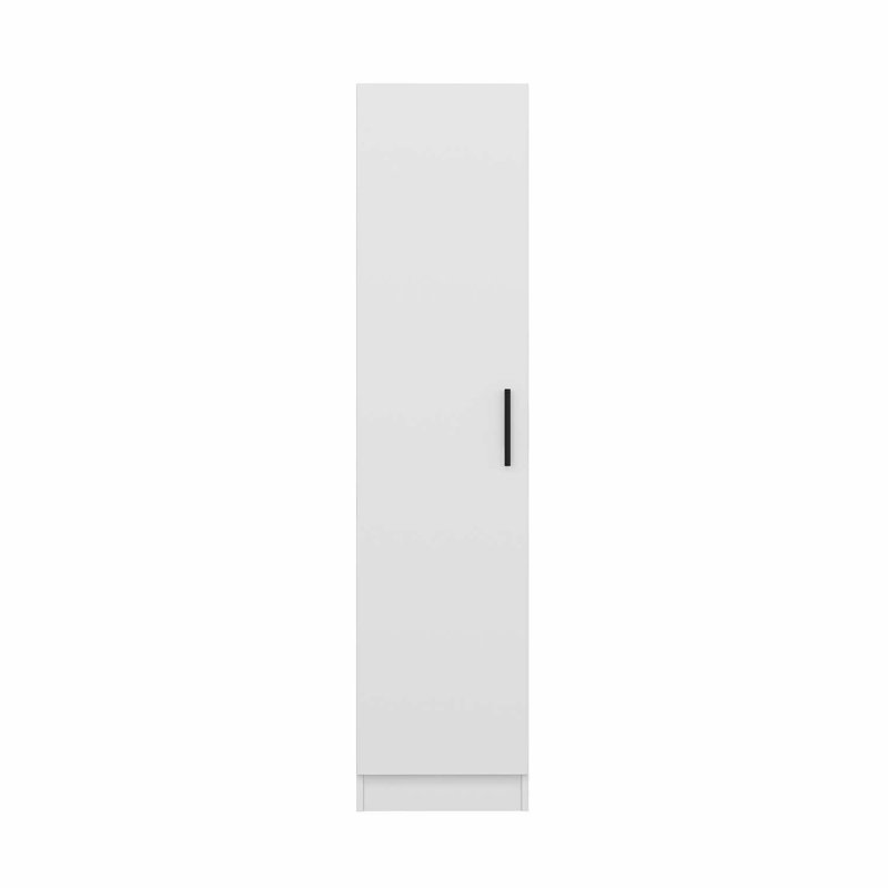 Elina Manufactured Wood Wardrobe, 190cm H x 45cm W x 52cm D, White