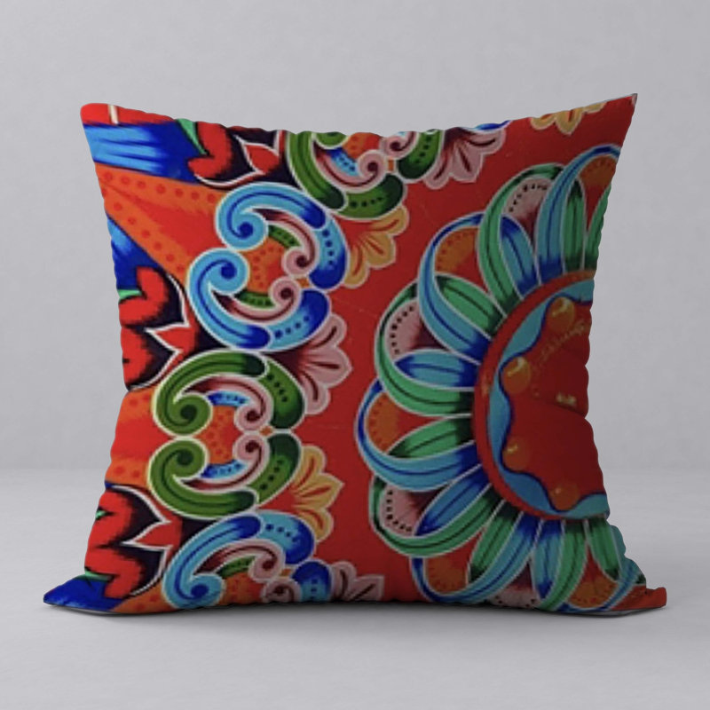 Floral Reversible Throw Pillow