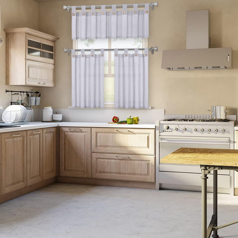Nacier Solid Colour Kitchen Curtain