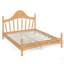 Lit plateforme avec tête de lit courbée chic, structure en bois massif, support à lattes, aucun sommier tapissier requis, conception basse à terre-130155207-130155204
