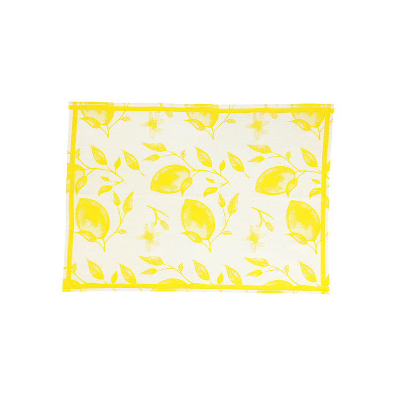 Torchons Strofinaccio - ensemble de 2 citrons, Jaune/gris