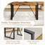 Ensemble de table de salle à manger 71 "en bois, ensemble de salle à manger 7 pièces moderne et industriel avec chaises rembourrées-989001427-989001261