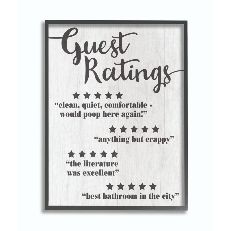 «Five Star Bathroom» par Daphne Polselli - reproduction, H 20 po x l 16 po x P 1,5 po, Giclée encadrée noir minuit