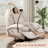 42" W Cream Soft Fabric Upholstered Power Swivel Rocker Recliner Chair with USB Port, Phone Holder, and Adjustable Footrest