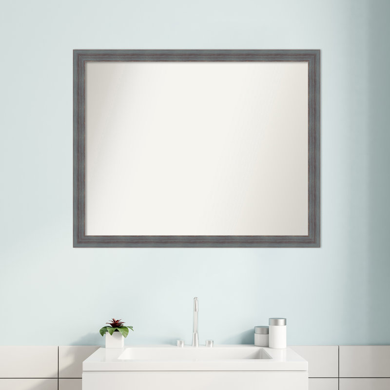 Miroir de salle de bain gris, 24,25 po x 30,25 po