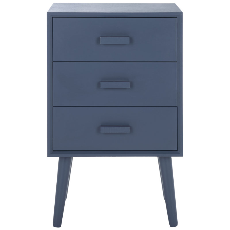 Commode à 3 tiroirs Dannel, Bleu