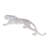 Silver Hernandes Polystone Bejewelled Leopard Decorative Sculpture