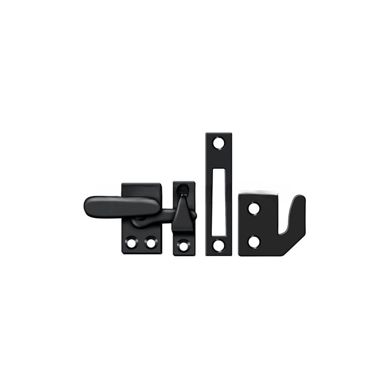 Serrure de fenêtre Deltana CF066U19, Noir, H 1,3 po x l 1,5 po x P 0,5 po