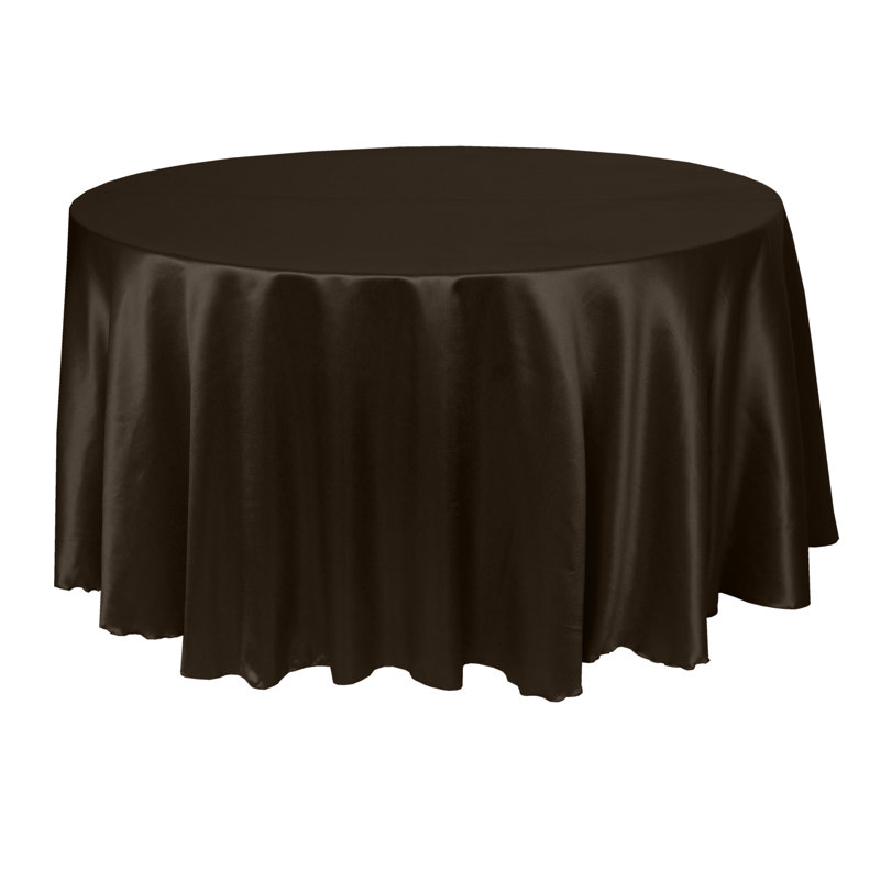 Ultimate Textile Herringbone - Fandango Tablecloth, 126" Round, 2, Brown