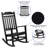 3 Piece Set All-Weather Poly Resin Rocking Chairs with Accent Side Table-704683169