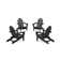 4-Piece Classic Folding Adirondack Conversation Set