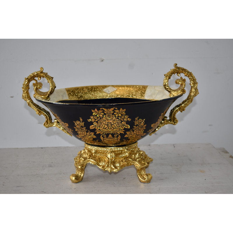 Vase de table en résine 13 "Emily-Kate Gold