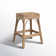 Robias 24.5"H Rectangular Rattan And Water Hyacinth Counter Stool
