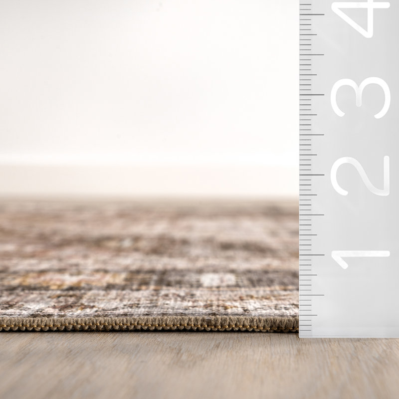 Tapis lavable à la machine Davi Faded SplashGuard, Rectangle 5' x 8'
