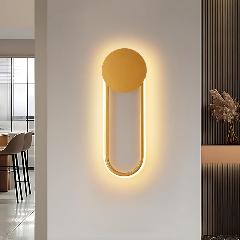 LED Flush Mounted Sconce, Gold