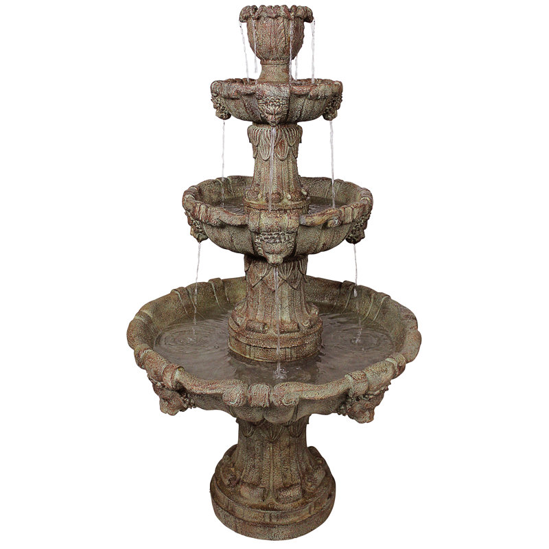 Medici Lion Four-Tier Floor Fountain
