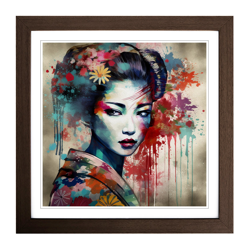 Single Picture Frame Print on Wood, Walnut