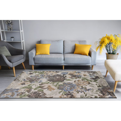 Hand Tufted Wool Floral Rug