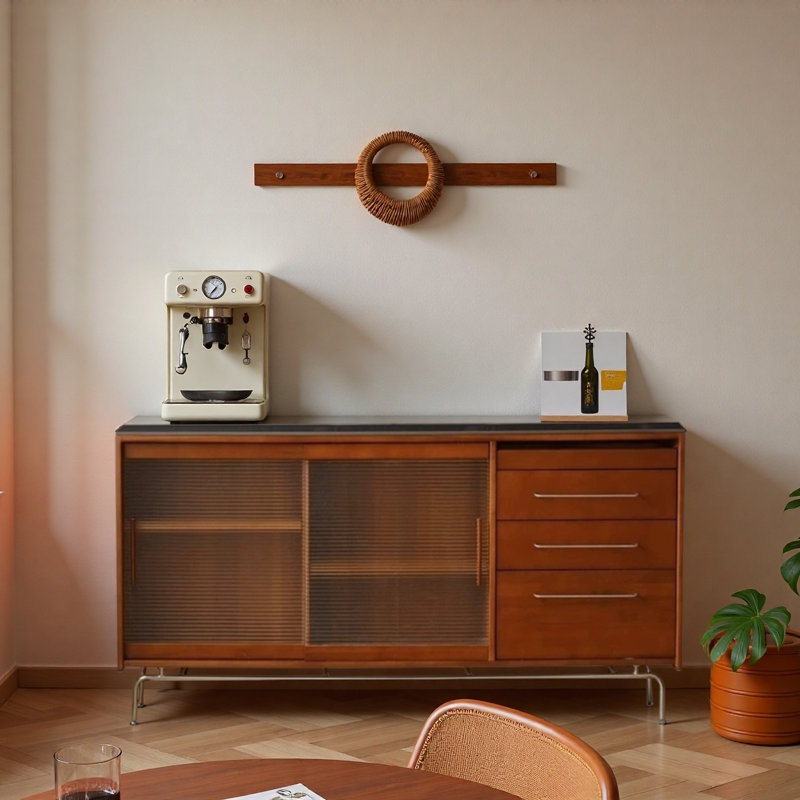 Buffet rétro et simple, H 34,65 po x l 47,24 po x P 17,72 po