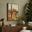 Desert Saguaro Mid-Century - Wrapped Canvas-626387239-626387237