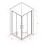 Enceinte de douche carrée coulissante 36 "x 72" avec base de douche-107233706