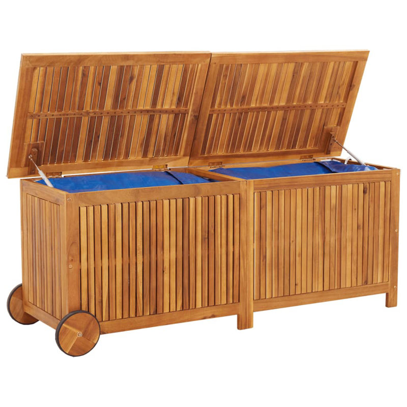 Water Resistant Acacia Solid Wood Deck Box in Brown
