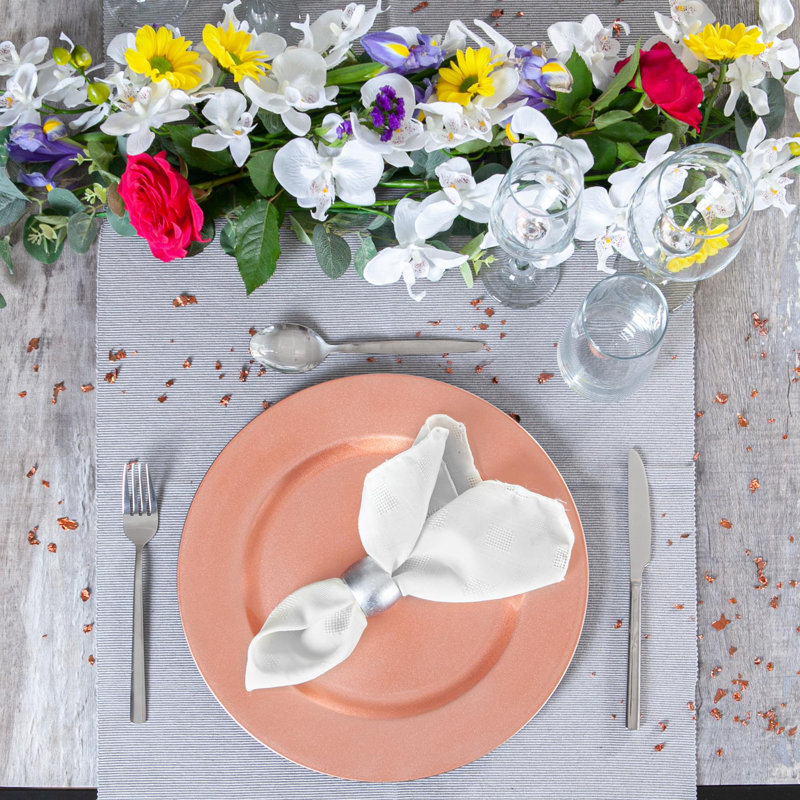 Argon Tableware - Melamine Charger Plate - 33cm, Matt Rose