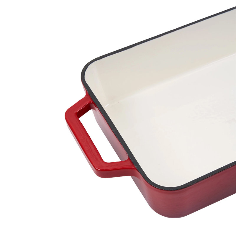 Living And Home 3.2L Cast Iron Stock Pot, 3.2 qt., Red