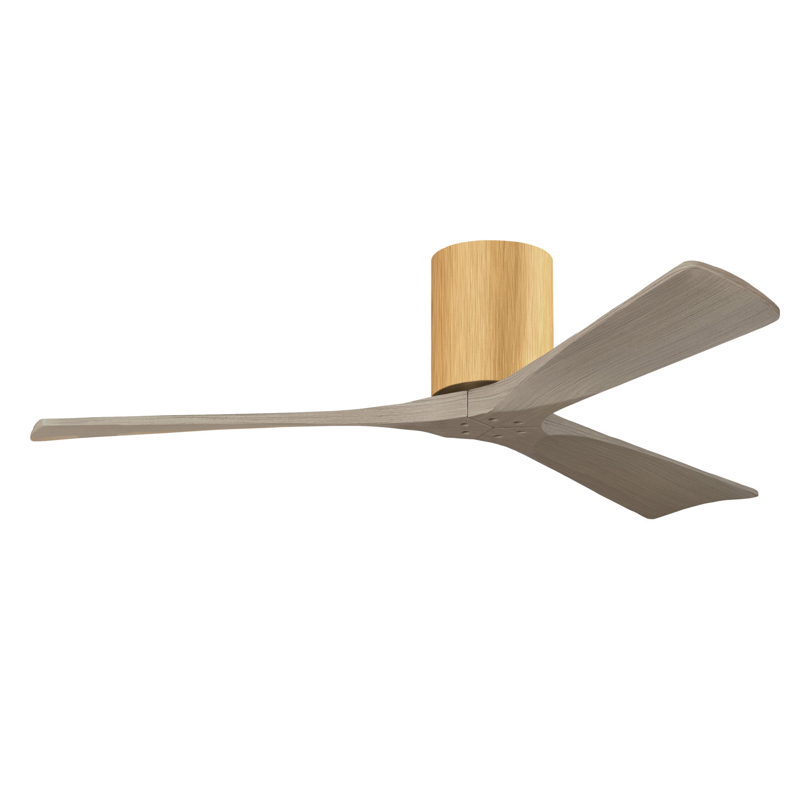 Olivier 3 Blade Ceiling Fan, Light Maple, Gray Ash Tone, 52"