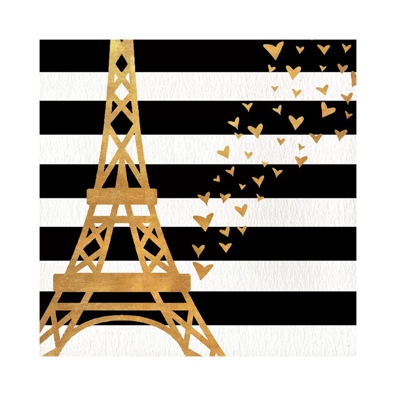 " Eiffel Tower Love " by Sd Graphics Studio, 12" H x 12" W x 0.75" D