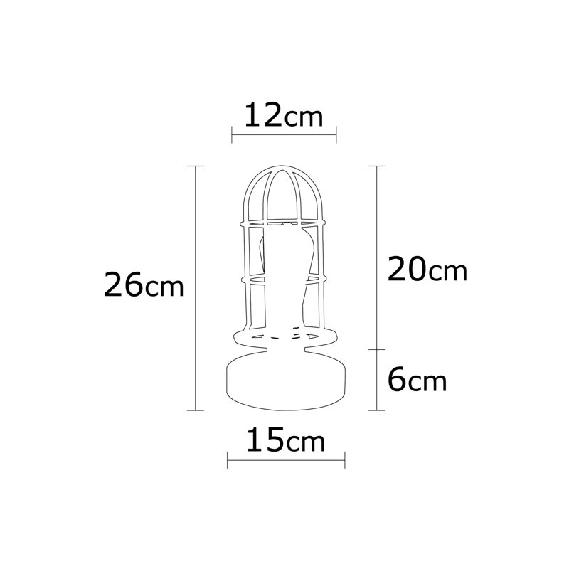 Lampe de table brune 10,24 "Dawley