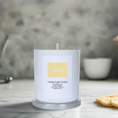 A:H Holiday Sugar Cookie Scented Tumbler Candle with Glass Holder