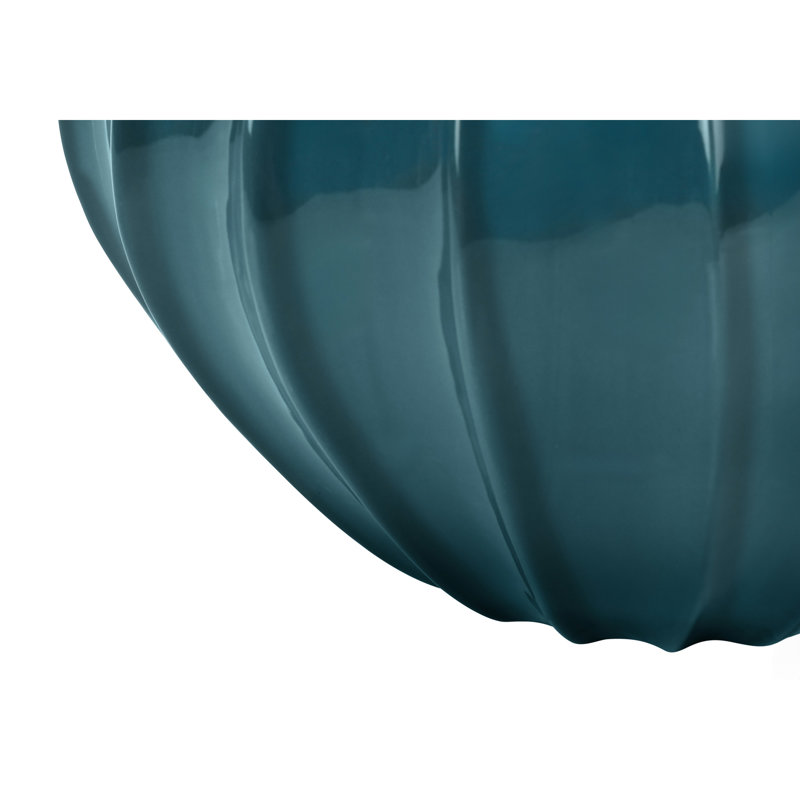 Lighting, 24 po, lampe de table, céramique bleue, abat-jour, transitionnel