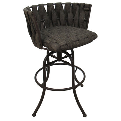 Hyypio Metalona Counter 26" Swivel Tilt Metal Bar Stool - Sanora Brown- Brown