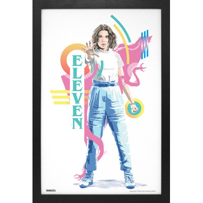 Stranger Things - 80s Retro - Eleven 11x17 Gel-Coat Framed Print