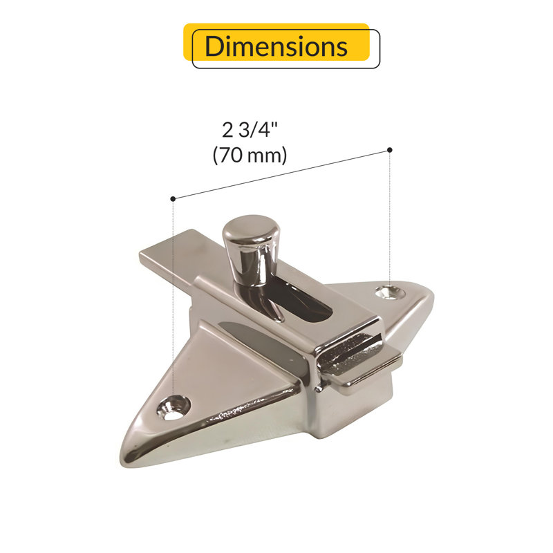Brixwell 91-79 Slide Latch Surface Mount Chrome