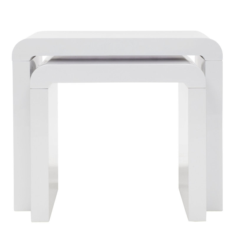 Farrah Sled Nesting Tables, White
