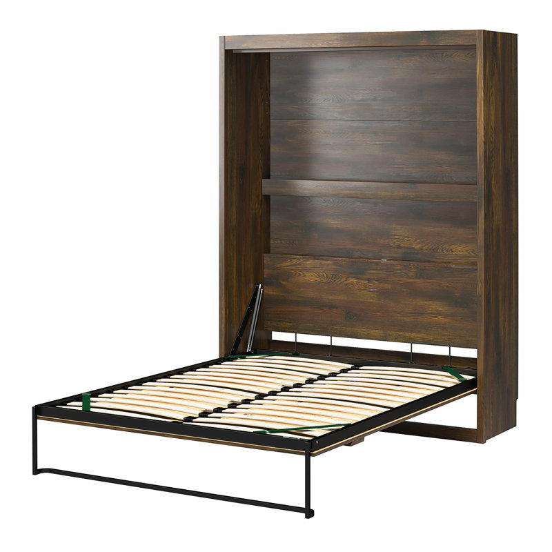 Farmington Queen Murphy Bed, Rustic, Rustic, Queen