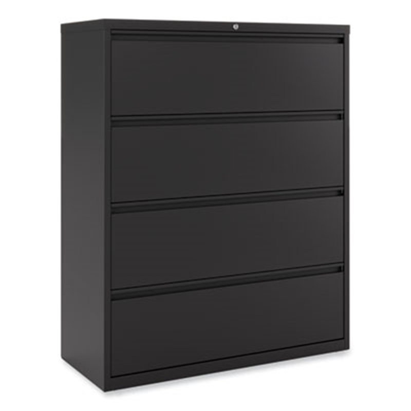 42'' Wide 4 -Drawer Steel File Cabinet, Black